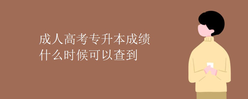 成人高考专升本成绩什么时候可以查到