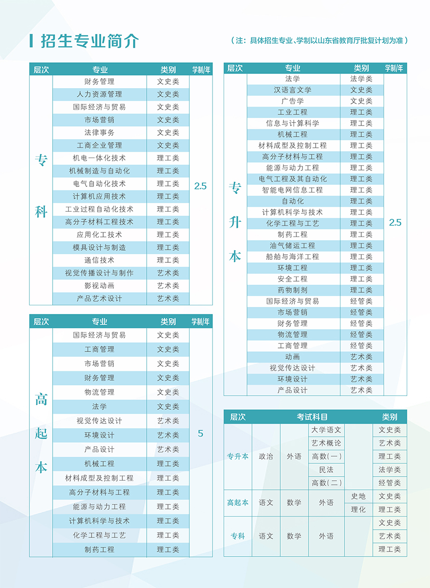 青岛科技大学2020年成考招生简章