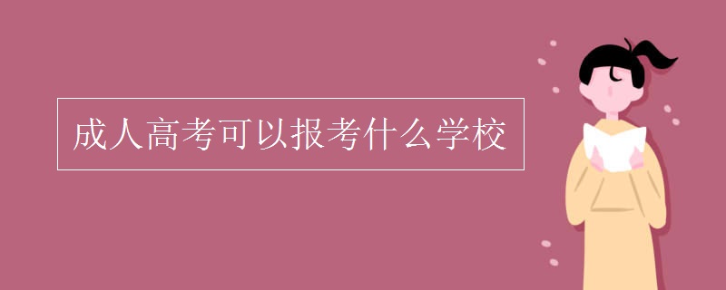 成人高考可以报考什么学校