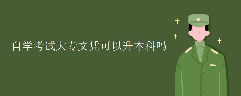 自学考试大专文凭可以升本科吗