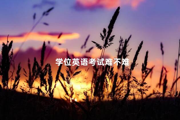 学位英语考试难不难