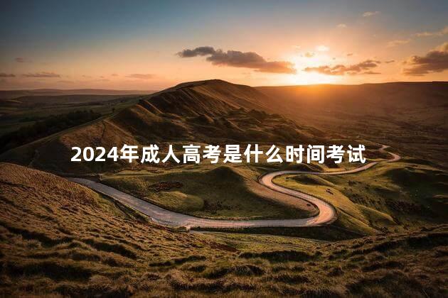 2024年成人高考是什么时间考试